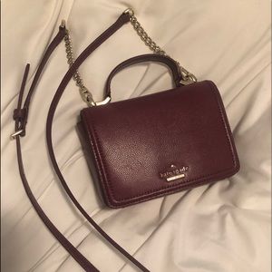 Mini maroon Kate spade